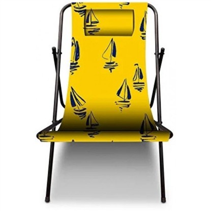 VOIT KATLANABİLİR / TAŞINABİLİR ŞEZLONG SARI resmi