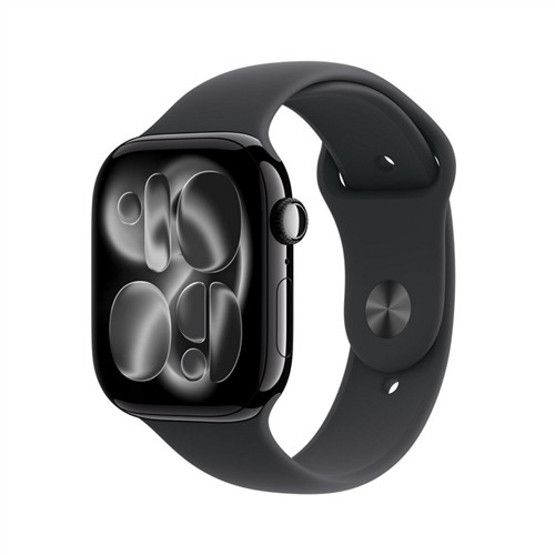 APPLE WATCH SERIES 11 GPS 46MM SİMSİYAH ALÜMİNYUM KASA VE SİYAH SPOR KORDON - M/L MEUX4TU/A resmi