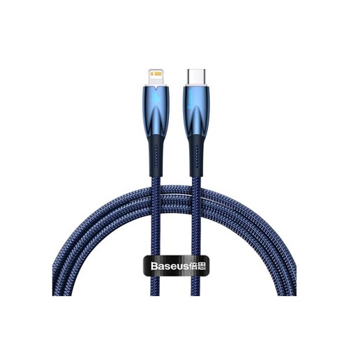 BASEUS GLIMMER SERİSİ TYPE-C'DEN LIGHTNING'E 20W 1M KABLO-MAVİ resmi