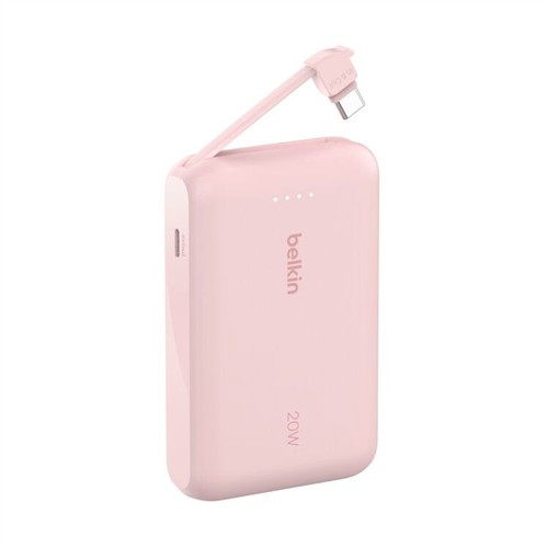 BELKIN BOOSTCHARGE 10.000MAH POWERBANK 20W  ENTEGRE USB-C KABLOLU - PEMBE BPB021HQPK resmi