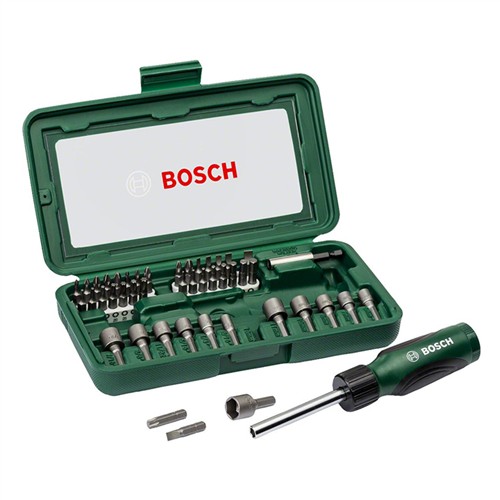 BOSCH 46 PARÇA TORNAVİDALI VİDALAMA VE LOKMA UCU SETİ 2607019504 resmi