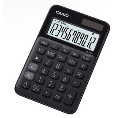 CASIO MS-20UC-BK-N-DC HESAP MAKİNESİ SİYAH resmi