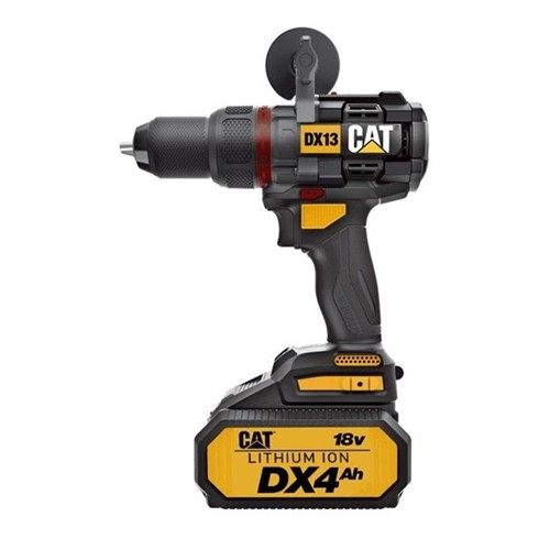 CAT DX13.1 18VOLT/4.0AH LI-ION 80NM. ÇİFT AKÜLÜ KÖMÜRSÜZ PROFESYONEL ŞARJLI DARBELİ MATKAP resmi