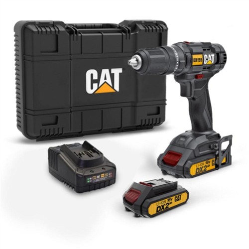 CAT DX155.1 18VOLT/2.0AH LI-ION ÇİFT AKÜLÜ PROFESYONEL ŞARJLI DARBELİ MATKAP resmi