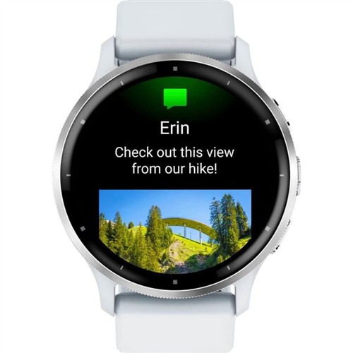 GARMIN 010-02784-00 VENU 3 GÜMÜŞ , BEYAZ KAYIŞLI AKILLI SAAT resmi