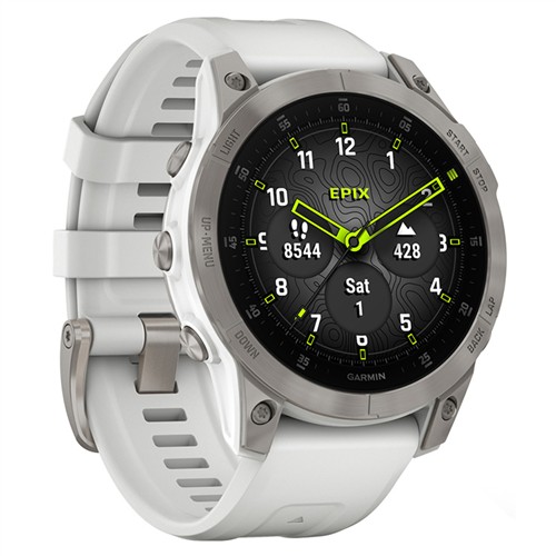 GARMIN EPIX SAPPHIRE (GEN 2) - BEYAZ TİTANYUM AKILLI SAAT resmi
