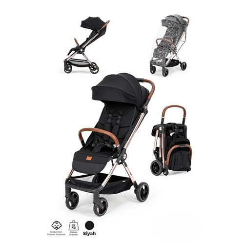 KANZ FOX BEBEK ARABASI SIYAH resmi