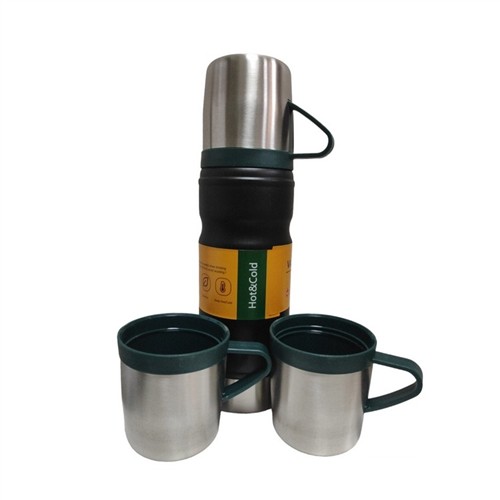 KEEP LONDON ÇİFT DUVARLI BARDAKLI KLOUT06101 PASLANMAZ ÇELİK TERMOS SETİ 500ML-SİYAH resmi