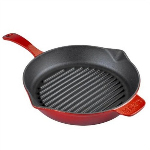 LAVA 28CM KIRMIZI YUVARLAK IZGARA TAVASI resmi