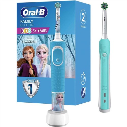 ORAL-B AİLE PAKETİ PRO 500 + D100 FROZEN ŞARJLI DİŞ FIRÇASI resmi