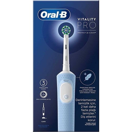 ORAL-B D103 VITALITY PRO CROSS ACTİON ŞARJLI DİŞ FIRÇASI MAVİ resmi