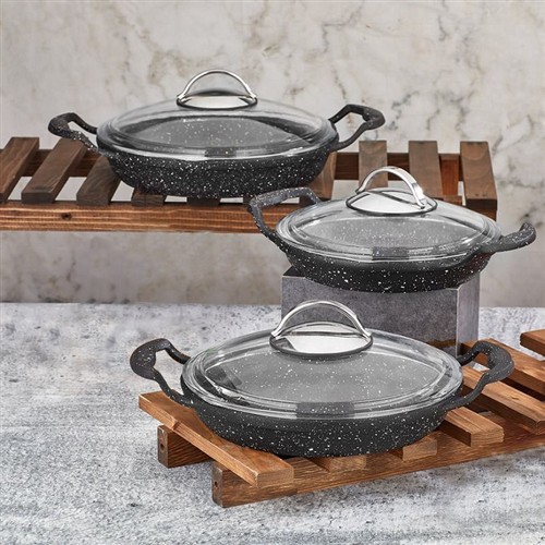 POLO CHEF 122ISS GRANİT DÖKÜM SAHAN 3 LÜ SET resmi