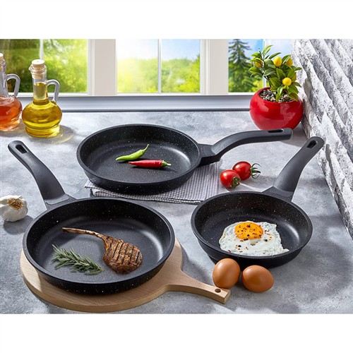 POLO CHEF 128ITS GRANİT DÖKÜM TAVA 3 LÜ SET  resmi