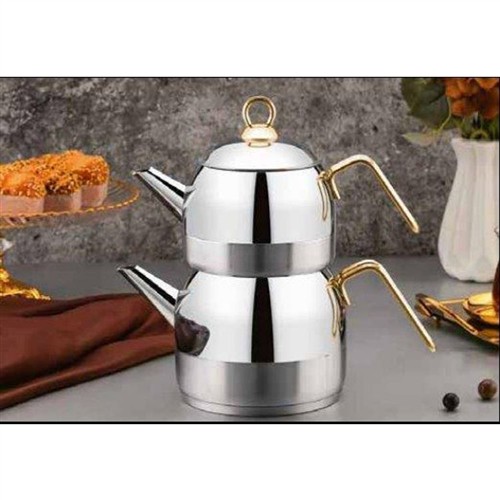 POLOCHEF ÇELİK ÇAYDANLIK MEGA BOY - GOLD ÇY102-OPG resmi