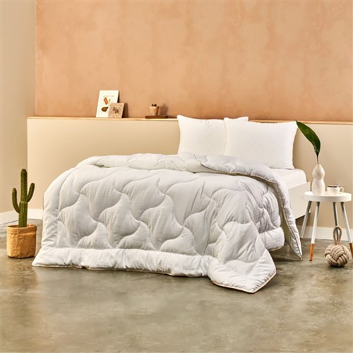 TAÇ ELEGANCE ÇİFT KİŞİLİK YORGAN BEYAZ 1500188973001 resmi