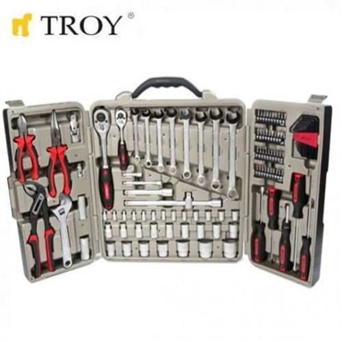 TROY 21910 PROFESYONEL LOKMA - ANAHTAR - ALET SETİ (110 PARÇA, METRİK) resmi
