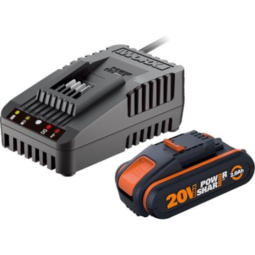 WORX WA3601 20VOLT 2.0AH. POWERSHARE Lİ-İON AKÜ VE AKÜ ŞARJ CİHAZI resmi