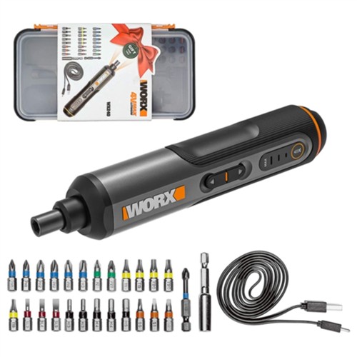 WORX WX240 4VOLT/1.5AH. LI-ION AKILLI ŞARJLI TORNAVİDA + 26 ADET BİTS UÇ resmi