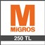 MİGROS HEDİYE ÇEKİ (250 TL)-DİJİTAL resmi